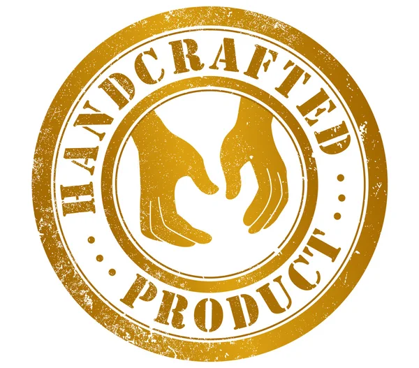 Handcrafted product stamp — Stock Photo, Image