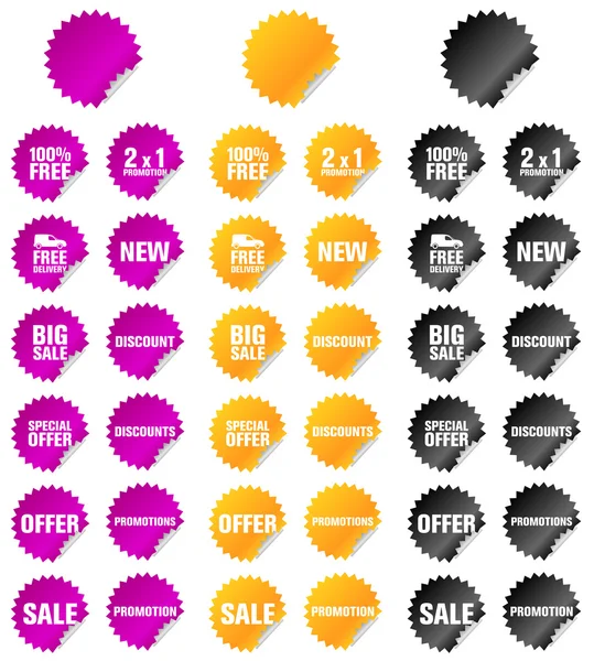 Stickers for shops — Stock Photo, Image