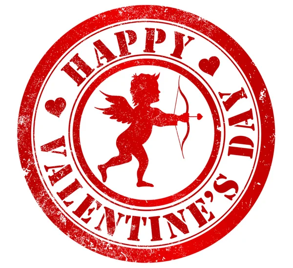 Happy valentine's day stamp — Stock Photo, Image