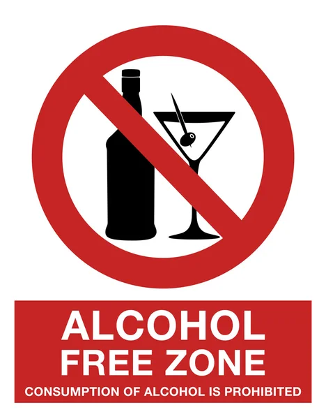 Alcohol free zone — Stock Photo, Image