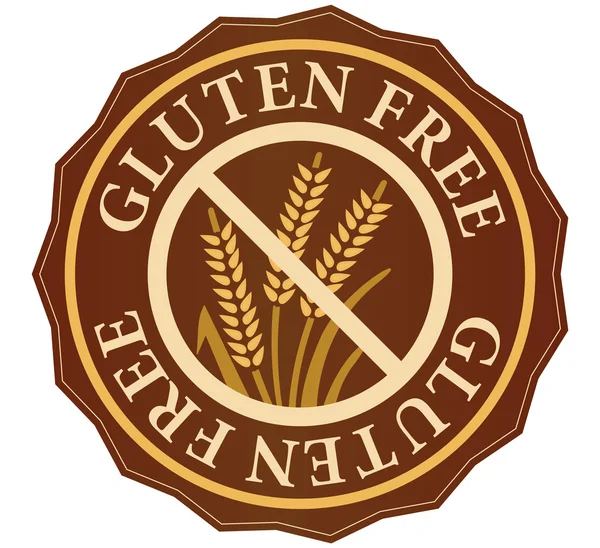 Gluten fri klistermärke — Stockfoto