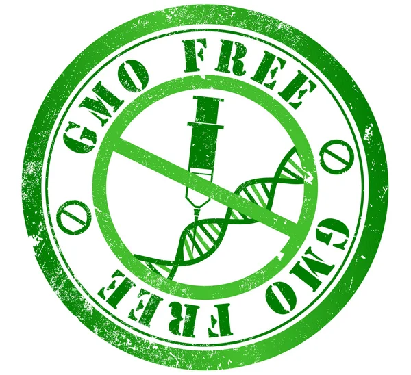 GMO gratis stämpel — Stockfoto