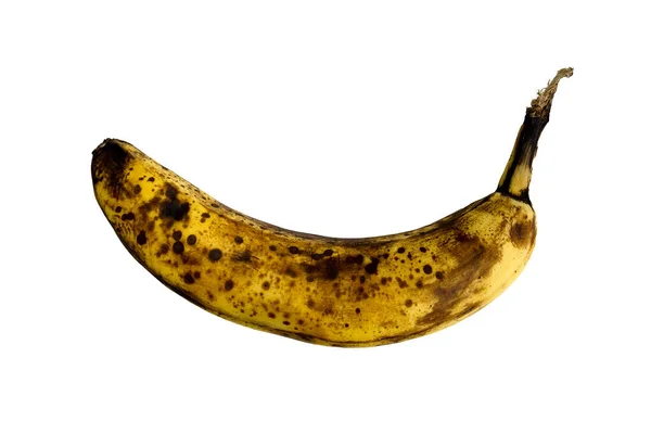 Mogen Gul Banan Isolerad Vit Bakgrund — Stockfoto