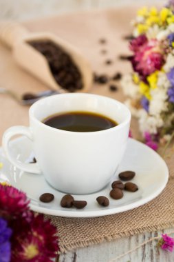 Bir fincan espresso kahve.