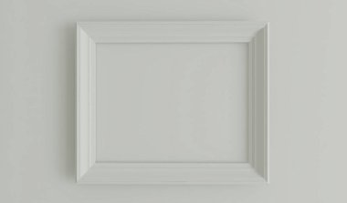 Açık gri arkaplan üzerinde yatay tek bir fotoğraf çerçevesi portresi boşalt