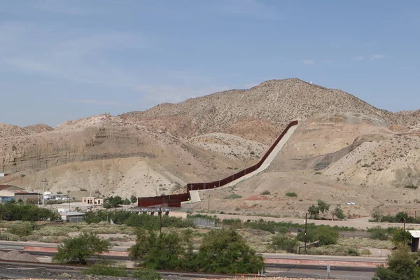 View at the Privately Funded Border Wall in El Paso on the fake border.