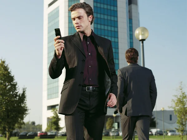 Businessman working near office aa — Stock Photo, Image