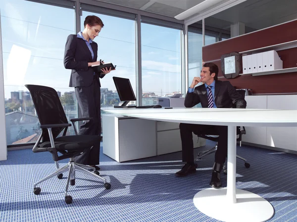 Working in her office aa — Stock Photo, Image