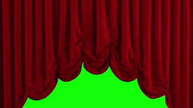 Kırmızı Avusturyalı perde