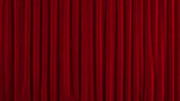 Cortina de teatro vermelho — Vídeo de Stock