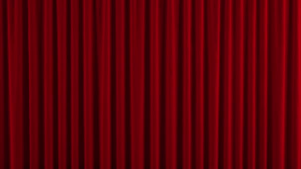 Red theater curtain — Stock Video