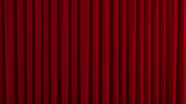 Cortina de teatro rojo — Vídeo de stock