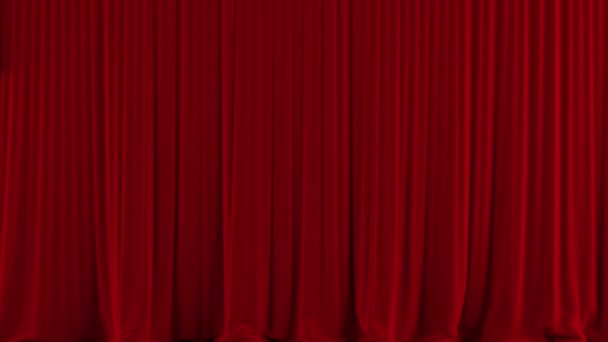 Red theater curtain — Stock Video