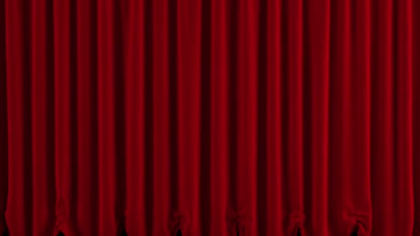 Red theater curtain — Stock Video