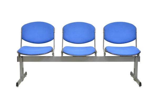 Moderní modré židle izolované — Stock fotografie