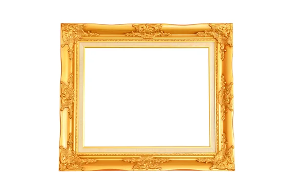 Vintage gouden afbeeldingsframe geïsoleerd — Stockfoto