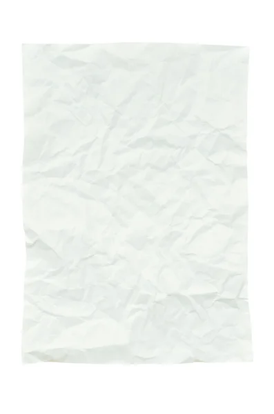 Papier froissé isolé sur blanc — Photo