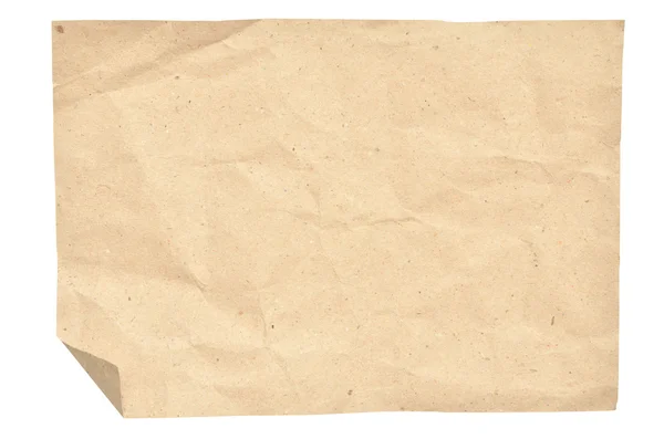 Vintage kağıt üzerinde beyaz izole — Stok fotoğraf
