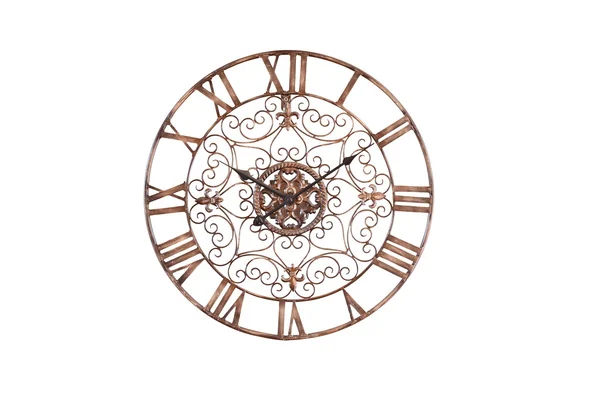 Vintage clock isolated on white — Stock Photo, Image