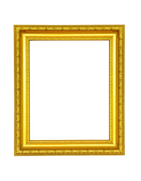 Izole klasik altın resim çerçevesi — Stok fotoğraf