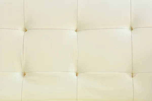 Biała skórzana tapicerka — Zdjęcie stockowe