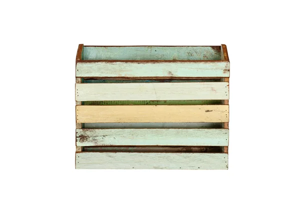 Caja de madera vintage aislada — Foto de Stock