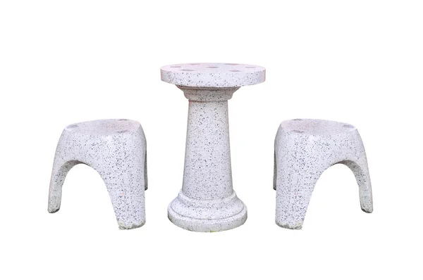 Krzesło kamień na białym tle — Zdjęcie stockowe