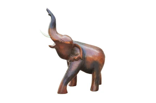 Statue d'éléphant de bois vintage — Photo