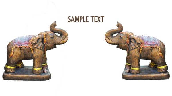 Handcrafted indian elephant isolated on white — Stock Photo, Image