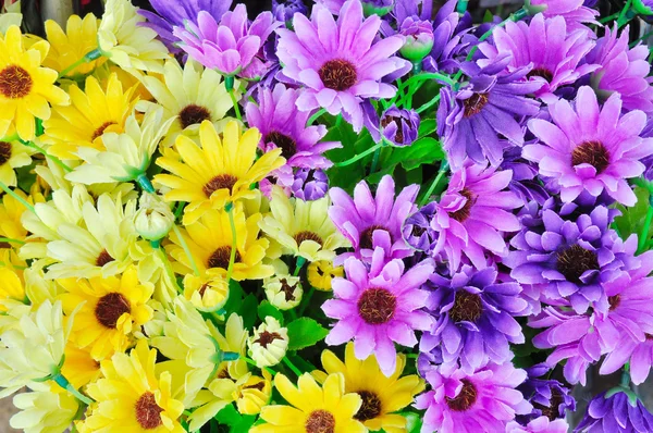 Artificial gerbera flores fundo — Fotografia de Stock