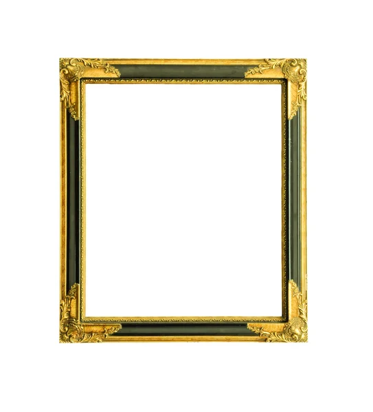 Vintage gold picture frame isolated — Stock Photo, Image