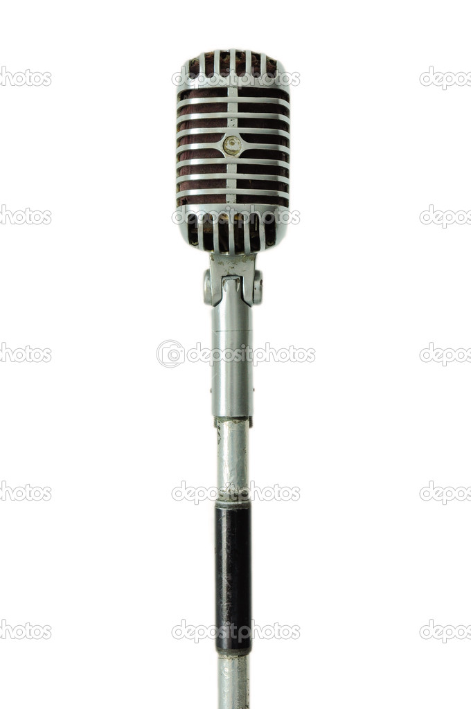 Vintage microphone isolated