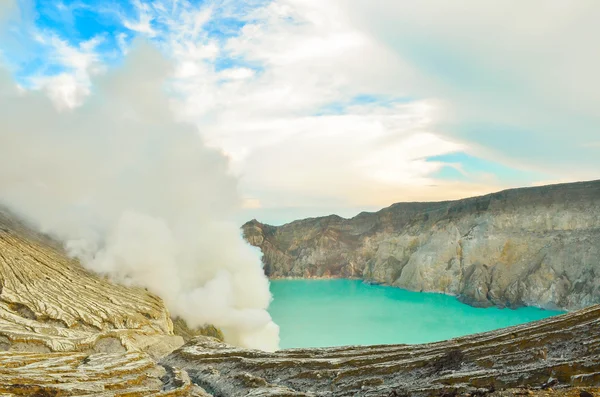 Vulcano Kawah ijen, Indonesia — Foto Stock