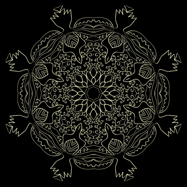 Encaje patrón ornamental floral — Vector de stock