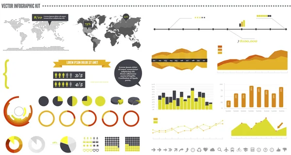 Kit de infografía vectorial — Archivo Imágenes Vectoriales