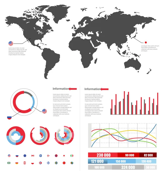 Infografica vettoriale — Vettoriale Stock