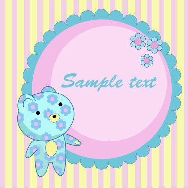 ile yavru ayı ve çiçekler