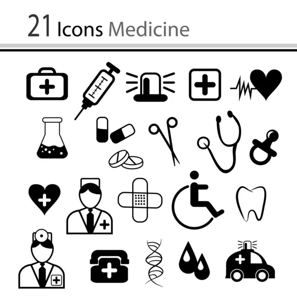 Conjunto de iconos medicina (vector ) — Vector de stock