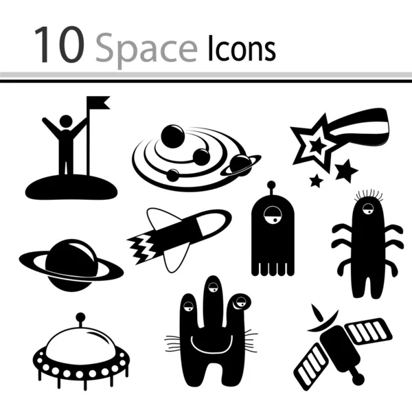 Conjunto de iconos de espacio (Vector ) — Vector de stock