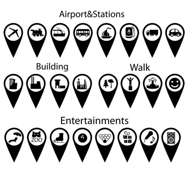 一套地图 (矢量图标) — 图库矢量图片