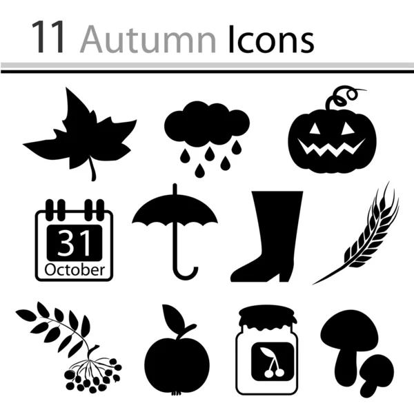 Conjunto de iconos de otoño — Archivo Imágenes Vectoriales