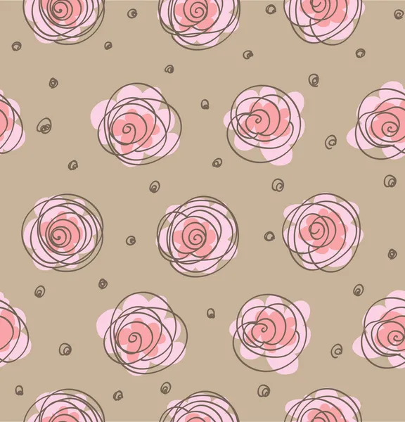 Textura perfecta con las flores estilizadas — Vector de stock