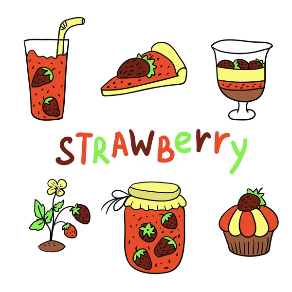 Strawberry icons — Stock Vector