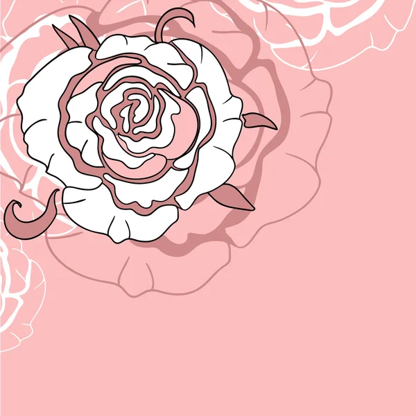 一朵玫瑰背景 — 图库矢量图片