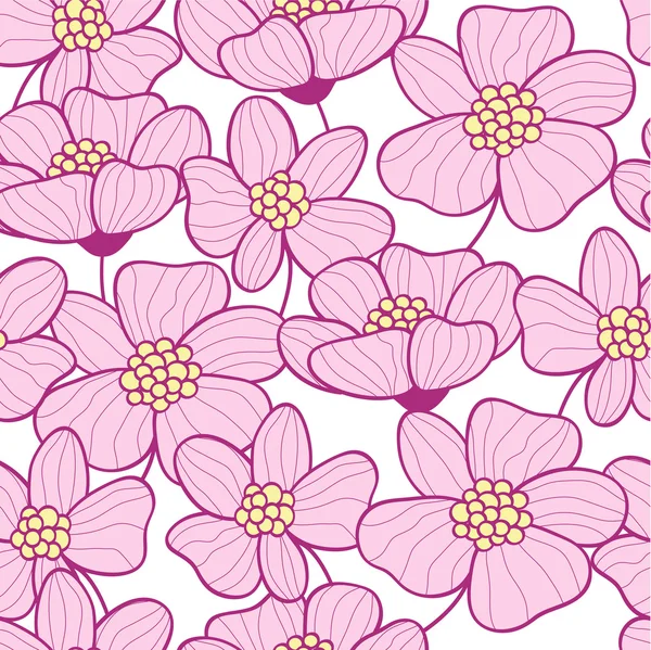 Textura perfecta con flores abstractas . — Vector de stock
