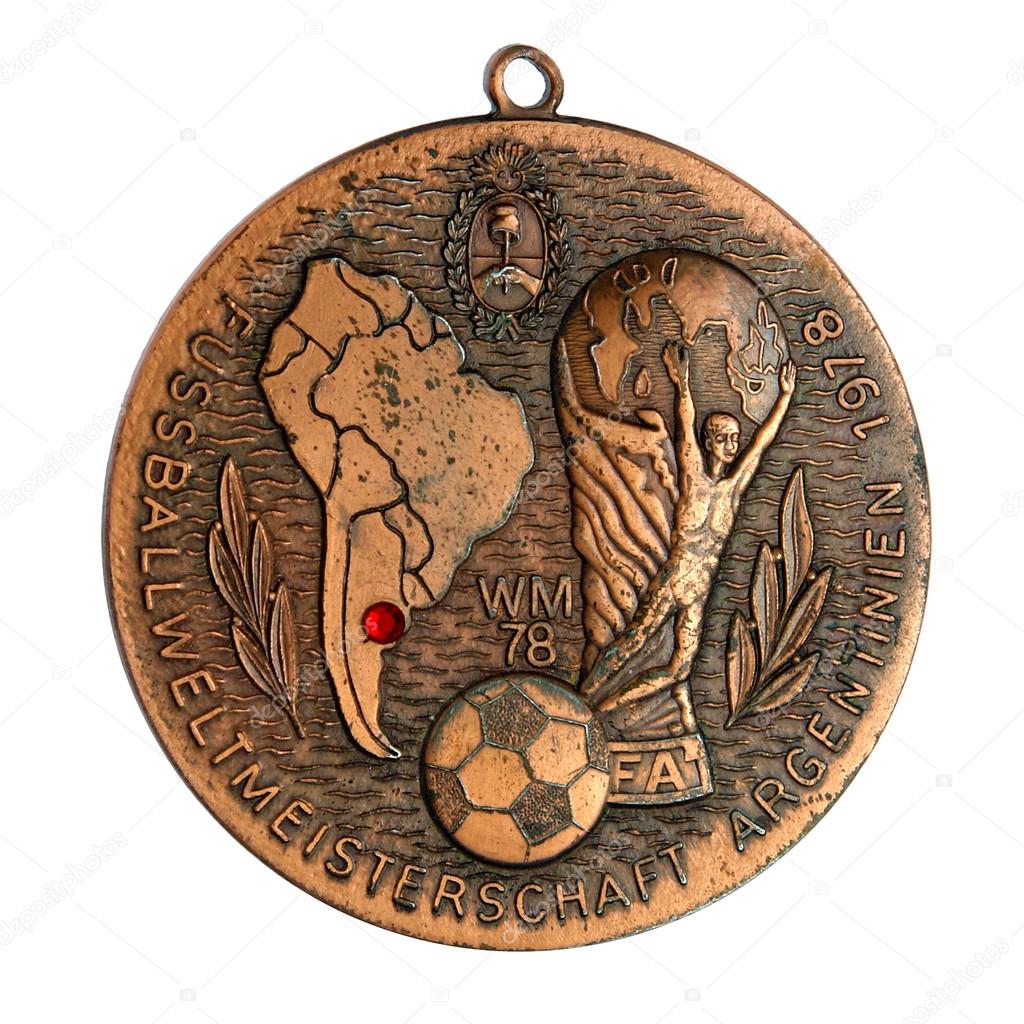 Vintage medal of the Soccer World Cup 1978 in Argentina