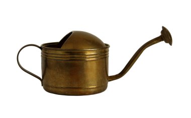 Old copper watering can