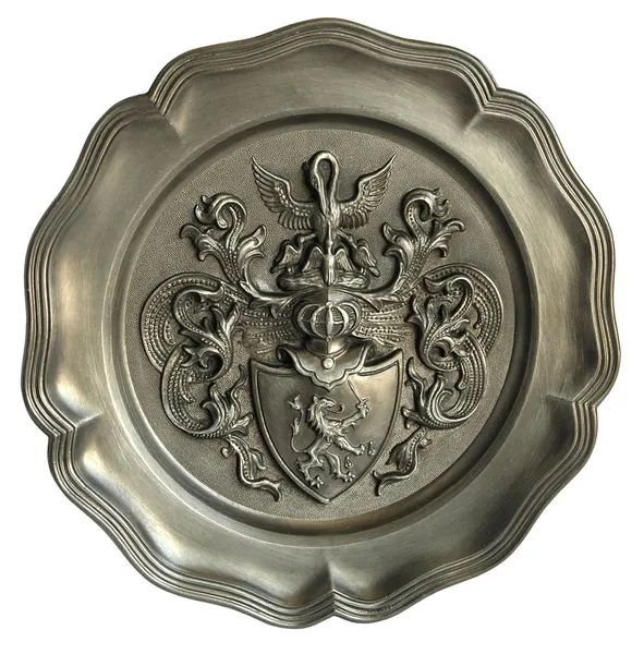 Настінна тарілка з гербом — стокове фото