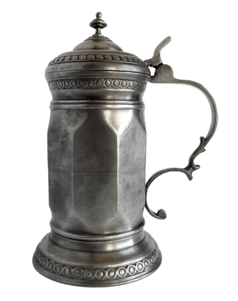 Faceted Pewter tankard — Stock Photo, Image