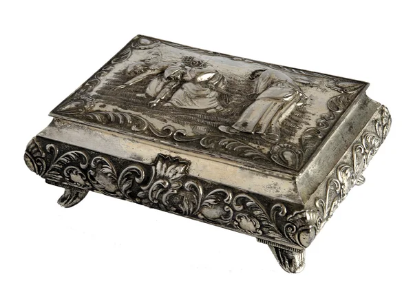 Old silver casket — Stock Photo, Image